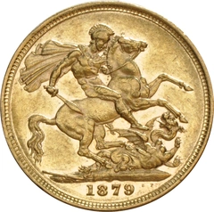 1879 Sterlina - Vittoria Giovane -  Londra