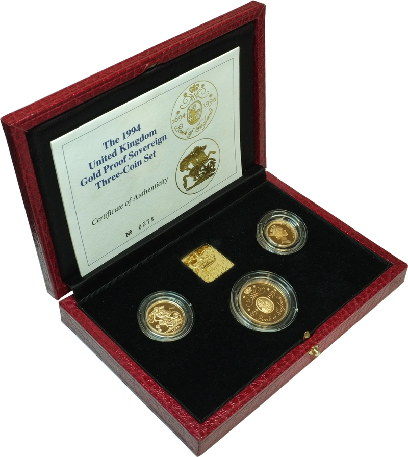 1994 Proof Sterline d'Oro - Cofanetto da 3 Monete