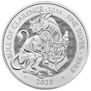 Toro Nero del Duca di Clarence 2023 10oz - Moneta d'argento serie Tudor Beasts