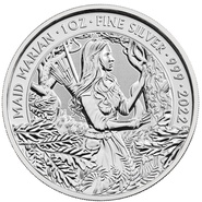 Moneta d'argento 2022 Lady Marian Miti & Leggende 1oz