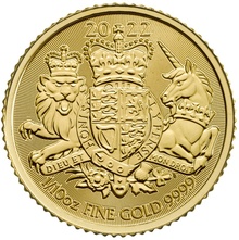 2022 Royal Arms Moneta d'oro 1/10oz