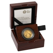 Falco dei Plantageneti d'Oro ¼oz - Queen's Beast Proof in confezione