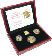 1990 Proof Sterline d'Oro - Cofanetto da 3 Monete