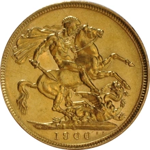 1900 Sterlina d'Oro - Vittoria Testa Velata - S