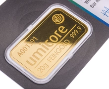Umicore 20 Grammi Lingottino d'Oro