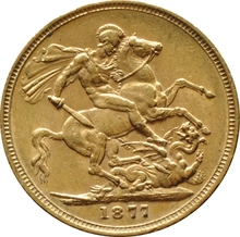 1877 Sterlina - Vittoria Giovane - M