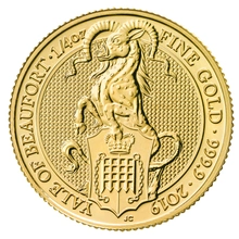 Centicora (o Aele) di Beaufort d'Oro ¼ oz - Queen's Beast