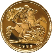 1985 Mezza Sterlina - Elisabetta II - Terzo ritratto - Corona Anziana - Proof senza Confezione