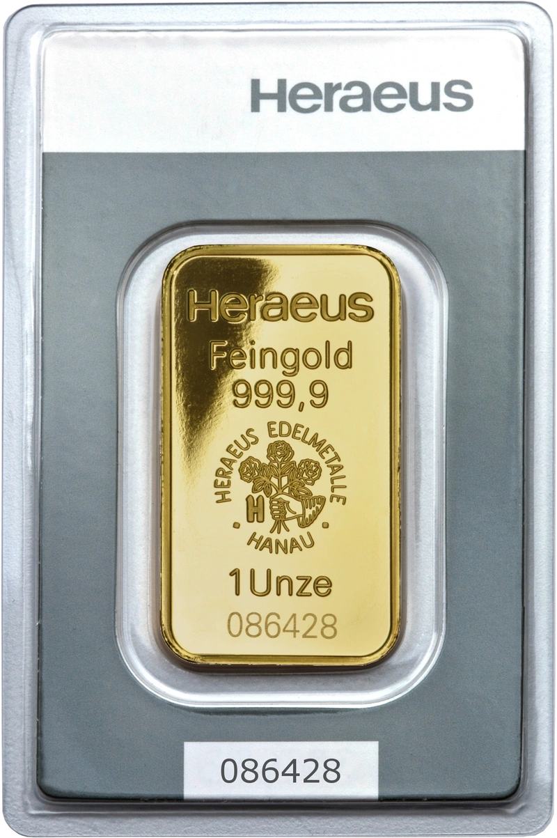 Heraeus 1oz Lingotto d'Oro