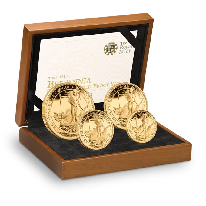2012 Proof Britannia d'Oro - Cofanetto da 4 Monete
