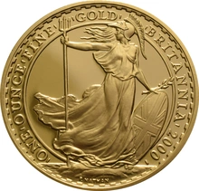 2000 Proof Britannia d'Oro - Cofanetto da 4 Monete
