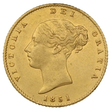1851 Mezza Sterlina - Vittoria Giovane - Stemma Coronato - Londra