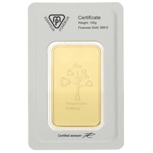 Metalor 100 Grammi Lingotto d'Oro