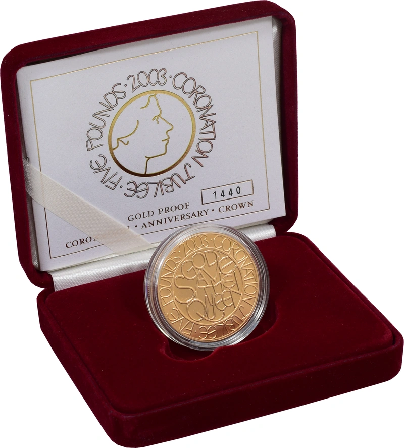 2003 - Proof 5 Pound d'Oro - Giubileo Incoronazione
