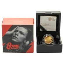 2020 Moneta d'oro Music Legends 'David Bowie' 1/4oz - Proof in cofanetto
