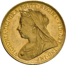 1899 Sterlina d'Oro - Vittoria Testa Velata - S