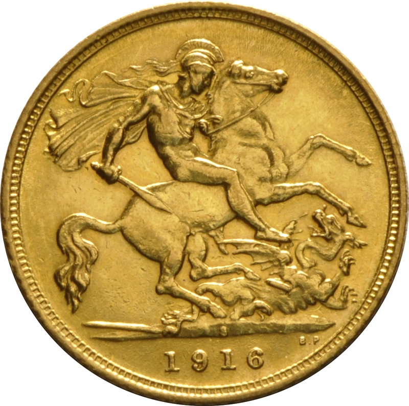 1916 Mezza Sterlina - Giorgio V - S
