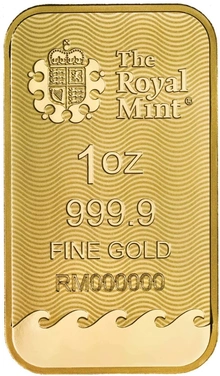 Lingotto d'oro coniato Britannia da 1 oz