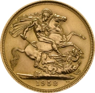 1958 Sterlina - Elisabetta II - Fiocco