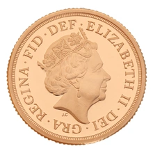 2018 Sterlina d'Oro Proof Piedfort confezionata - Elisabetta II Quinto Ritratto