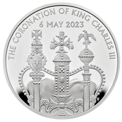 2023 Moneta d'Argento piedfort £5 confezionata - Incoronazione di Re Carlo III