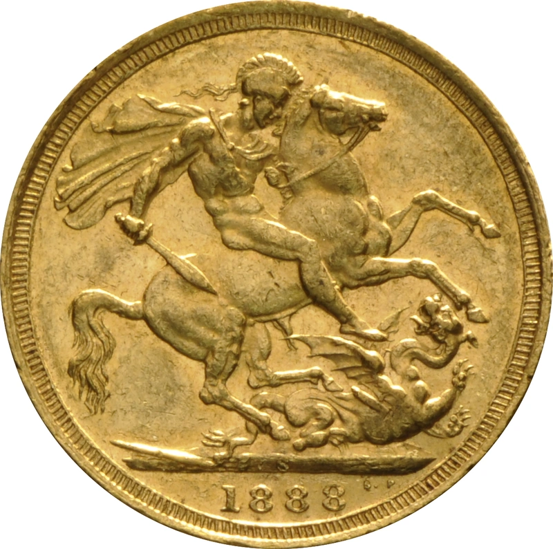 1888 Gold Sovereign Coin Queen Victoria Jubilee Head Sydney