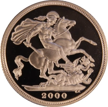 2000 Proof Sterline d'Oro - Cofanetto da 4 Monete