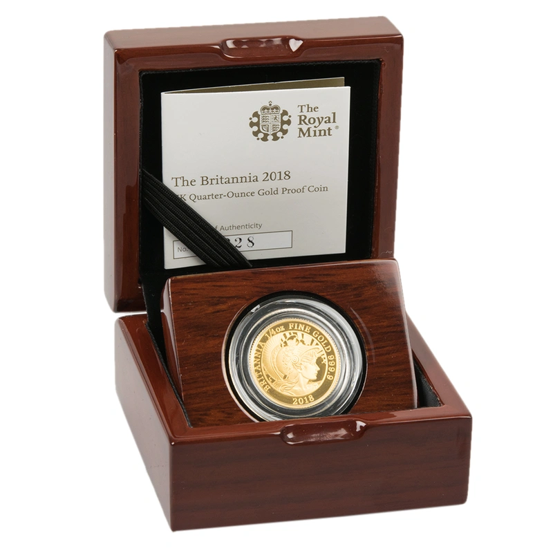 2018 1/4 Britannia d'Oro Proof Confezionata