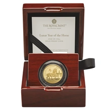2026 Moneta d'oro Proof da 1/4 oz dell'Anno del Cavallo della Royal Mint