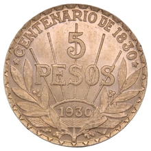 5 Pesos Uruguayani 1930