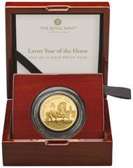 2026 Royal Mint 1 oz Anno del Cavallo Moneta d'oro Proof