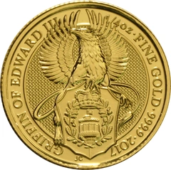 Grifone di Edoardo III d'Oro 1/4oz - Queens Beast