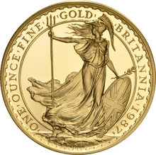 1987 Proof Britannia d'Oro - Cofanetto da 4 Monete
