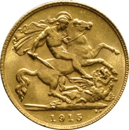 1915 Mezza Sterlina - Giorgio V - Londra