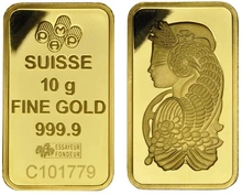 Lingottino d'Oro 10 Grammi già Circolato