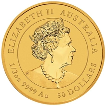 Anno del Coniglio d'oro 2023 1/2oz - Perth Mint