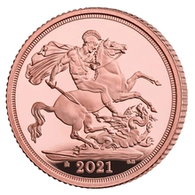 2021 Sterline d'Oro Proof - Cofanetto da 5 Monete