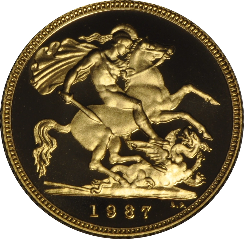 1987 Mezza Sterlina - Elisabetta II - Terzo ritratto - Corona Anziana - Proof senza Confezione