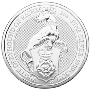 2021 Levriero Bianco di Richmond d'Argento 2oz - Queen's Beast