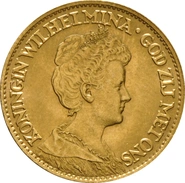 10 Fiorini - Paesi bassi - Guglielmina Matura - 1911-1917