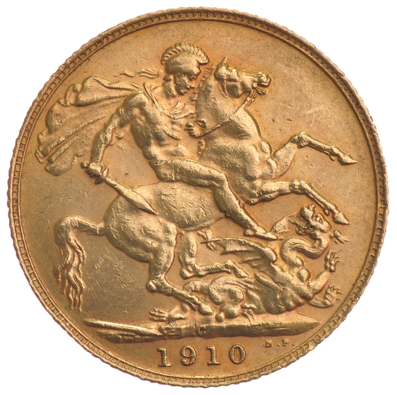 1910 Gold Sovereign Coin Edward VII Canada