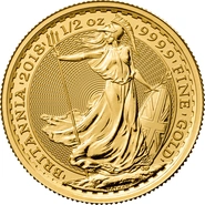 2018 Britannia 1/2 oncia d'oro