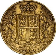 1847 Sterlina - Vittoria Giovane - Stemma Coronato - Londra