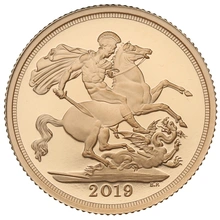 2019 Proof Sterline d'Oro - Cofanetto da 5 Monete - Quinto Ritratto