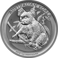 Koala Australiano d'Argento 1oz - 2018