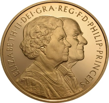 2007 - Proof 5 Pound d'Oro - Nozze di Diamante