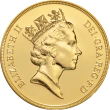 1985 - Proof 5 Pound d'Oro - Mai Circolato