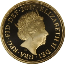 2017 Proof Sterlina D'Oro - Elisabetta II Quinto Ritratto - Cofanetto