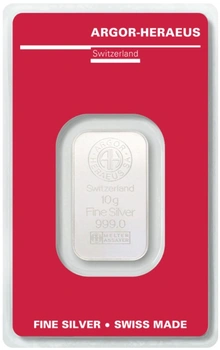 Argor-Heraeus Lingottino d'Argento 10g