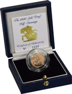 1990 Mezza Sterlina - Elisabetta II - Terzo ritratto - Corona Anziana - Proof con Confezione
